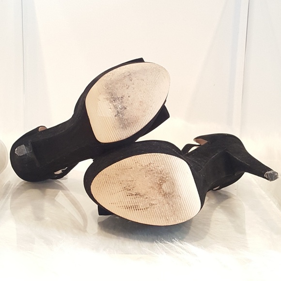 Black Ankle Strap Heels - Picture 4 of 5